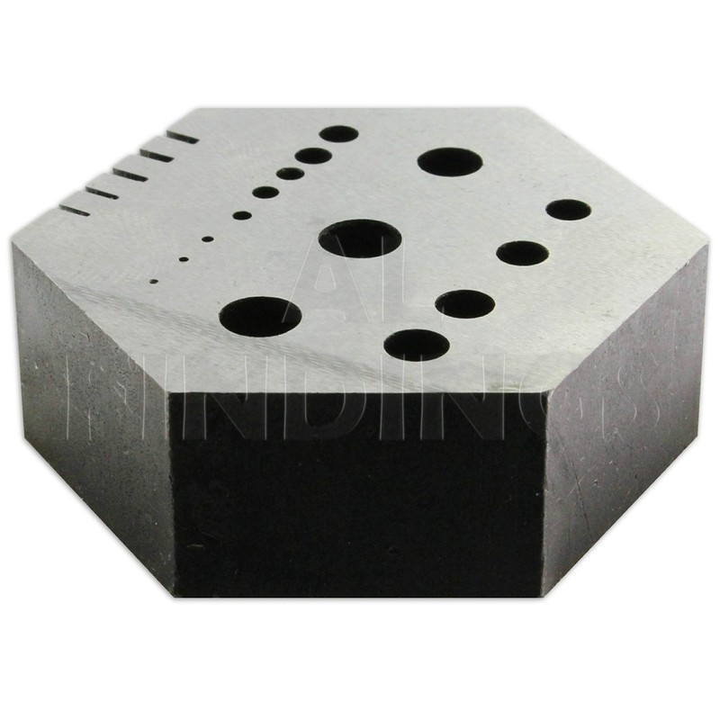 Jewellers Tools Hexagonal Staking anvil 15 holes & 5 serrations