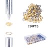 KJLEEN 140 Sets Grommet Tool Kit, 8mm Gold Silver Eyelet