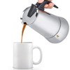 Jerliflyer Percolator coffee pot electric,stainless steel wide bottom moka espresso