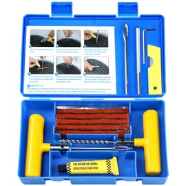 Beanewone Tire Repair Kit with Plugs, Tire Plug Kit Heavy Duty Professional for Car, ATV, Motorcycle, Truck, Flat Tire Emergency Repair