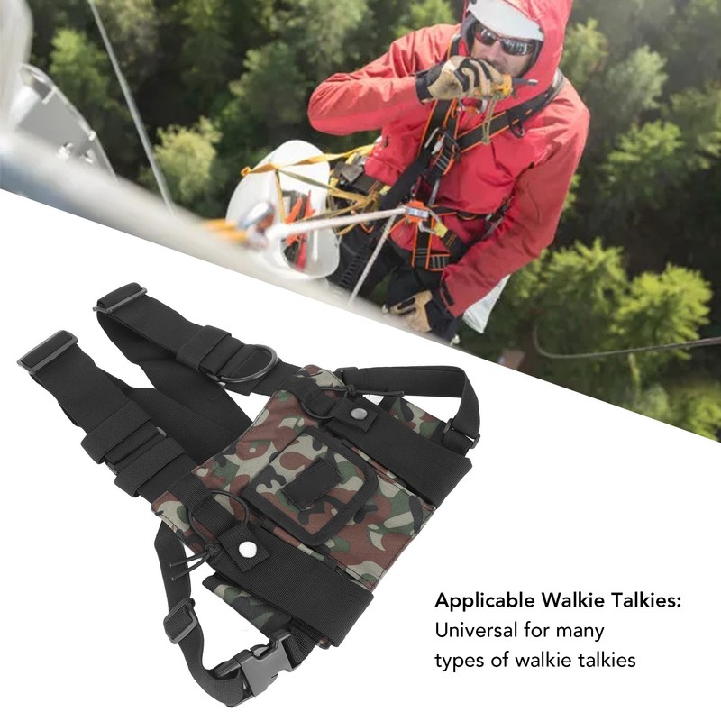 Radio Chest Harness 2 Pockets Oxford Cloth Adjustable Vest Rig