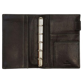 Mini 5 Hole Size Deep Business Card Phone Ring Diameter 0.4 inches (11 mm) [Black] Personal Notebook Binder 2077-