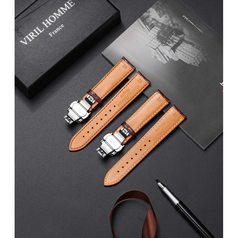 Tristraps Genuine Leather Band Crocodile Leather / Cowhide Leather Replacement