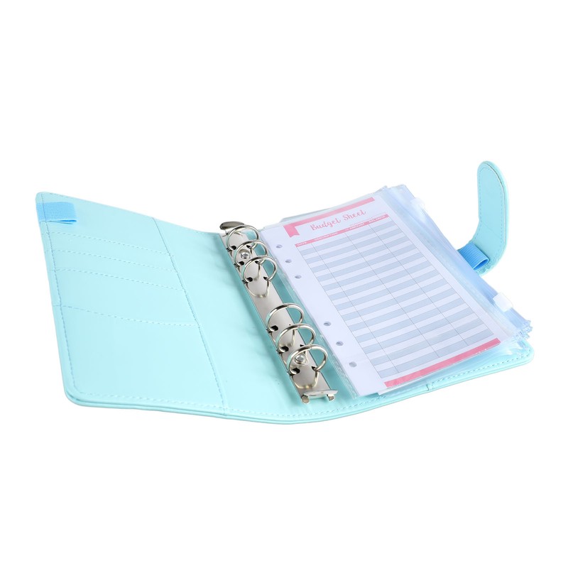 A6 PU Notebook Binder with Transparent Card Pocket Magnet Clasp