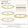 Dochais 4 Pieces Gold Bead Bracelets, Adjustable, Stackable Bracelet Set,