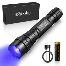 Home Safety 501B 395nm UV Flashlight Blacklight Portable Black Light for for Pet Urine Finding & Mineral, Antique Detection, Scorpion Search, etc