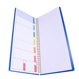 Operitacx Wochenplaner Agenda bürobedarf kalender Stundenplan Zeitplan Tagesplaner-Notizbuch Schreibtischplaner Planer-Organisator wöchentlicher Schreibtisch leerer Planer Papier Blue