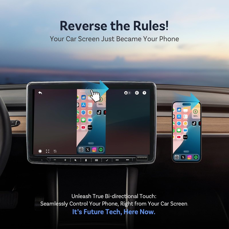 OTTOCAST Mirror Touch, 3 in 1 Screen Mirroring Adapter for