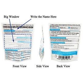 PHAWNGU Employee Appreciation Gift Bag, Staff Appreciation Gifts for Boss, Coworker, Employee, Work Friends, HR with Funny Cookie-Based Performance Review Pouch, 20 Pack