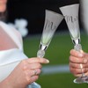4 Piezas Flautas de Brindis de Boda y Juego de