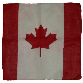 RFCO 22"x22" Canada Canadian Maple Leaf Red White Bandana Bandanna