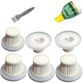 Feenynic 6 Pack Hepa Filters Replacement Compatible with Compact Vacuum Cleaner as Seen on TV. Washable Filters Works on Mini Compact Cordless Vacuum. (Vacuum isn't Included）