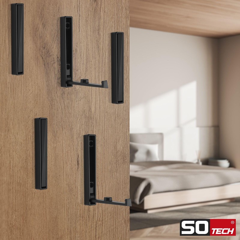 SOTECH Valvo Folding Hooks Matt Black 120 x 16 x