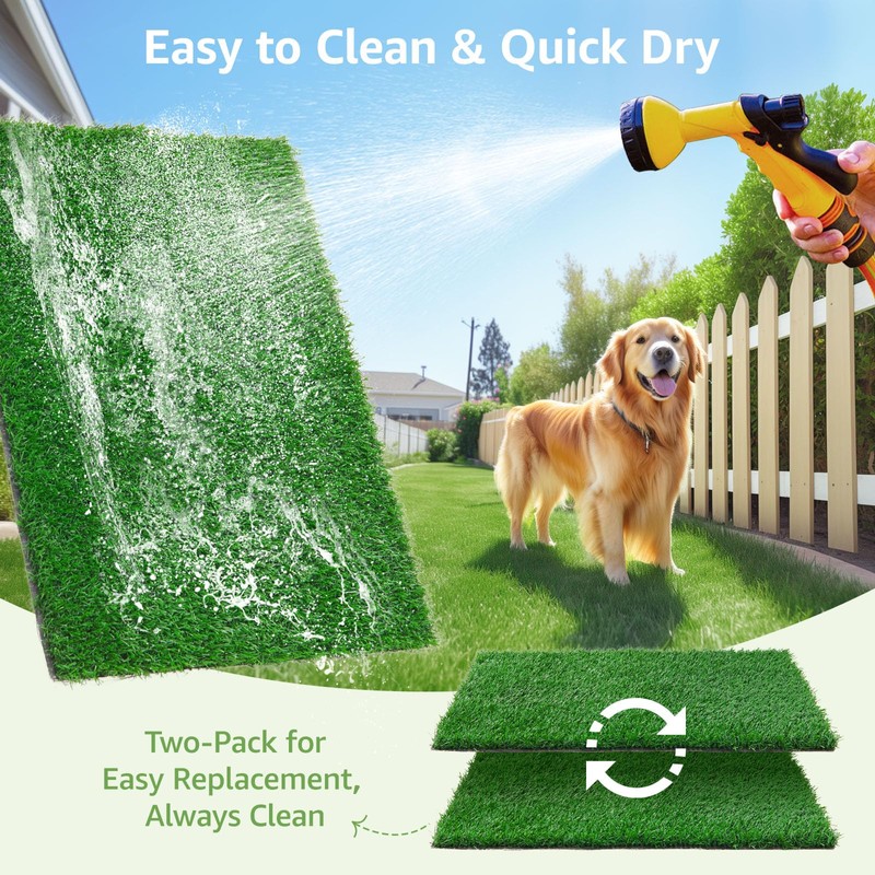LOOBANI Dog Grass Pee Pads, Artificial Dog Grass Pads for
