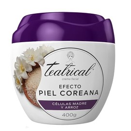 TEATRICAL Piel Coreana Crema Facial con Células Madre y Arroz, Hidratación Profunda, Efecto Iluminador, 400g                                          