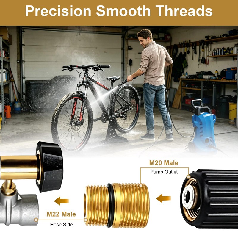 MEILLYOCEAN Pressure Washer Water Pump Outlet Fitting, M20 Male to