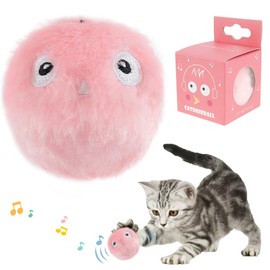 Soft Cat Balls for Indoor Cats Interactive Chirping Balls with 3 Lifelike Animal Chirping Sounds Frog Cricket Bird Kitten Refillable Catnip Toys Cat Kicker Toys for Indoor Cats Exercise