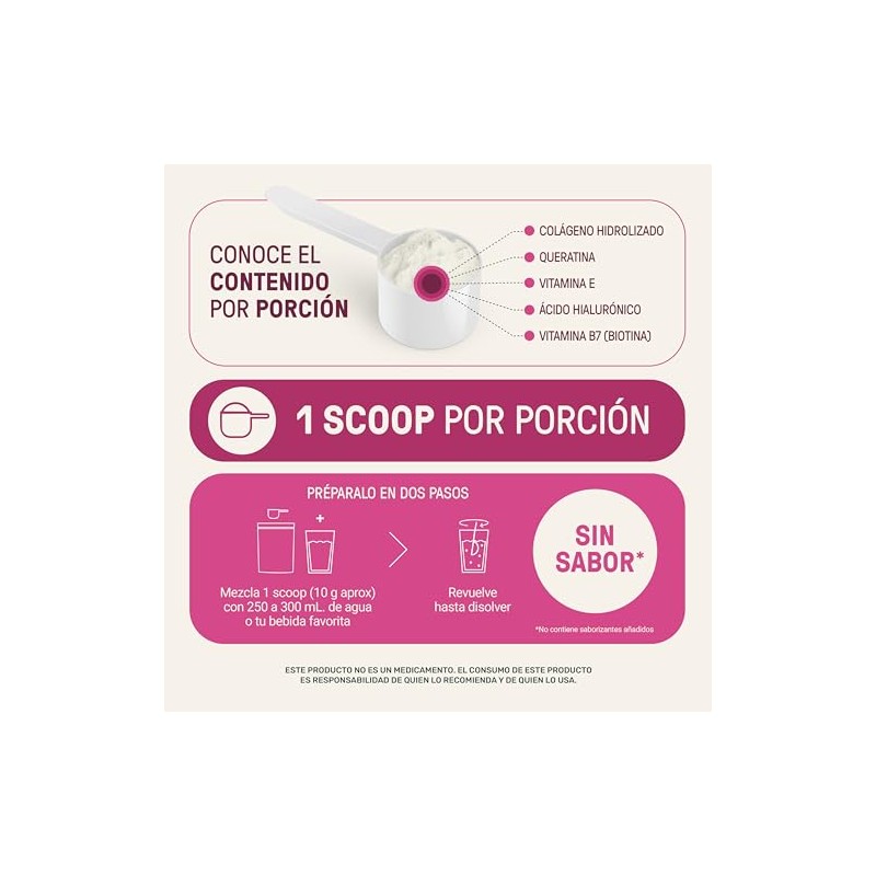 Life 360 Collagen Blend 450 Colágeno Hidrolizado Queratina Ácido Hialurónico