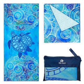 Elite Trend Microfiber Towels - Quick Dry Camping Sports Beach Backpacking Yoga Gym Travel Towel XL 78x35cm with Pocket Soft Compact Lightweight