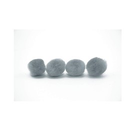 100 piezas de pompones para manualidades color gris de 0.75 pulgadas
