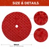 Red Pine Faux Fur Soft Plush Christmas Tree Skirt 36