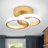 EIDISUNY LED Ceiling Light Modern Ceiling Lamp Silver Round Simple