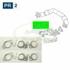 PR2 LAND ROVER EXHAUST MANIFOLD GASKET x2 2.7L 3.0L V6