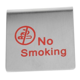 Operitacx Edelstahl-nichtraucher-schild Kreatives Tisch-warnzeichen Für Restaurants Hochzeiten Cafés Mehr Doppelseitige Erinnerungstafel Mit Klarer Schrift Leicht Zu Reinigen