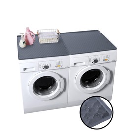 Washer and Dryer Top Protector Mat 25.6’’ x 23.6’’, Non-slip Silicone Mat for Laundry & Kitchen, Washer and Dryer Covers for the Top, Prevent Dust, Scratches and Daily Wear and Tear (2pcs Grey)