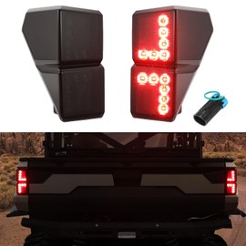 HAKA TOUGH LED Taillights for Polaris Ranger XP 1000 Accessories,Smoked LED Brake Stop Lights & Seat Belt Bypass for Polaris Ranger XP 1000 2018-2024.
