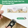 2 Pcs Portable Binder Clip Stapler,Creative Stapleless Stapler No Holes,Push