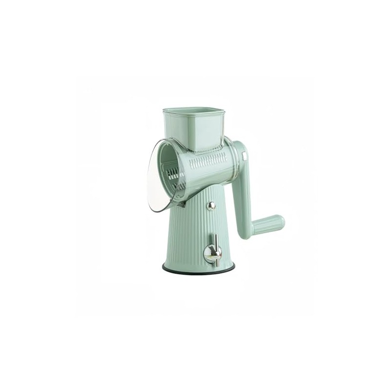 Rotary Cheese Grater, Kitchen Mandoline Vegetable Slicer with 5 Interchangeable