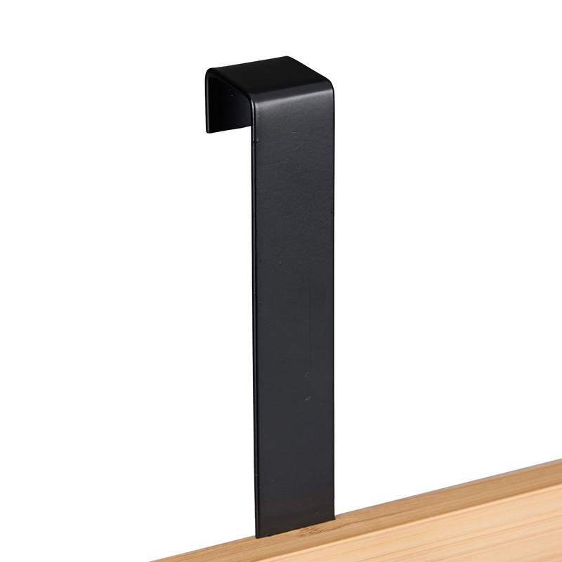 Relaxdays Door Coat Rack 4 Hooks Hook Rack for 2
