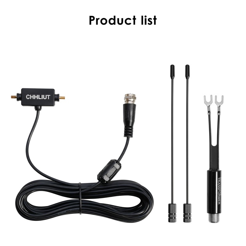CHHLIUT Universal FM Radio Dipole Antenna, 75 Ohm, 16ft, Screw