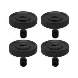 SG Store 4PCS Camera Tripod Screw 1/4 Inch External Thread 1/4 Inch Internal Thread 24x20mm Aluminum Alloy Thumb Screw Camera Quick Release Adapter Black