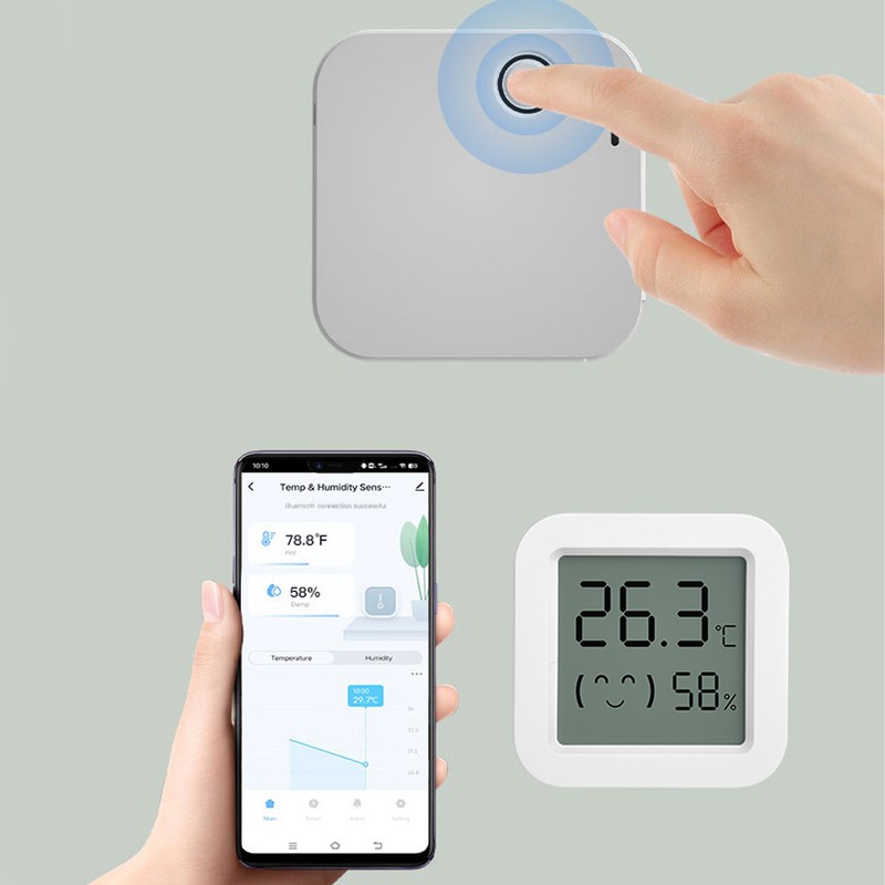 Temperature Humidity Sensor WiFi Intelligent Digital Thermometer Indoor LCD Hygrometer