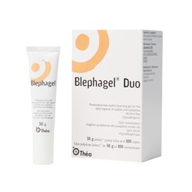 BlephaGel Duo Preservative-Free Eyelid Cleansing Gel - Gentle Eye Care, Cooling & Soothing Gel Cleanser with Soft Wipes, Ideal for Sensitive Skin, For Daily Eyelid & Eyelash Hygiene - 30g & 100 Wipes