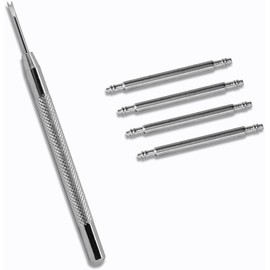 ANNEFIT - Herramienta de barra de resorte con 4 pines adicionales de acero inoxidable, para correas de reloj de pulsera, kit de reparación de reparación
