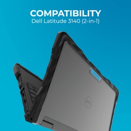 Gumdrop Droptech Hard Shell Laptop Case ONLY Compatible with Dell Latitude 3140 11-inch (2-in-1) Rugged Plus Drop Tested Reliable Computer Protection for Kids Student Work Personal