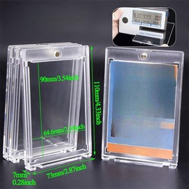 35pt Magnetic Card Holder for Trading Cards, 20 Pack Baseball Cards Protectors Hard Plastic for Collectible Sports Cards Acrylic Display Card Cases Fit 2.5x3.5in (Clear)