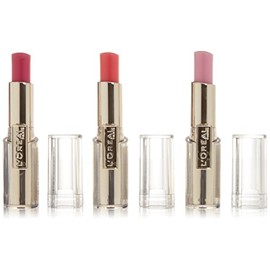 L'Oreal Rouge Caress Lipstick, Sensual Colour - Pack of 3