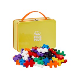 Plus-Plus 9603274 Brainteaser Animals Ingenious Construction Toy, Big Box Basic, Building Blocks Set in Practical Metal Box with Handle, 70 Pieces, Colourful
