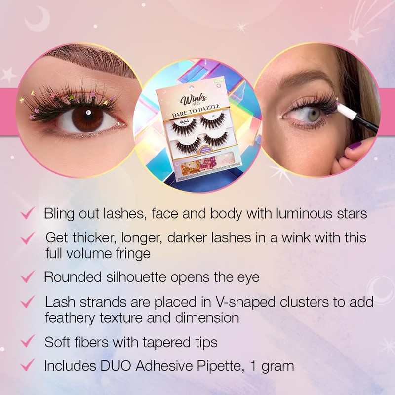 Ardell Winks Dare to Dazzle 111 Lash Kit, Includes Lashes,