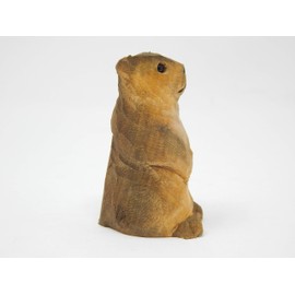 Sea Otter - Figurine Miniature Marine Weasel Lutra Pup Handmade Wood Art Carved Ornament Small Animals Collectible