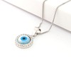 M-CREATIONS Evil Eye Necklace 925 Sterling Silver Mother of Pearl