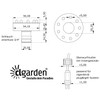 CLGarden LED Ring Diameter 56 mm Warm White 12 V