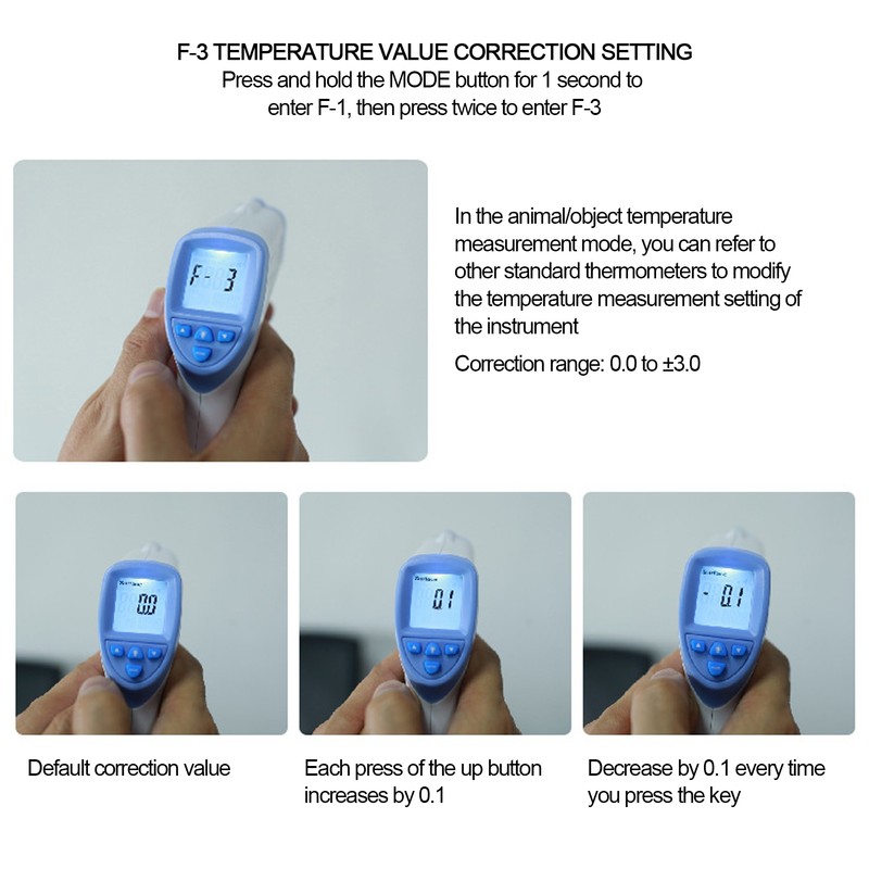 Pig Non Contact Infrared Thermometer Livestock Temperature Scanner with Digital