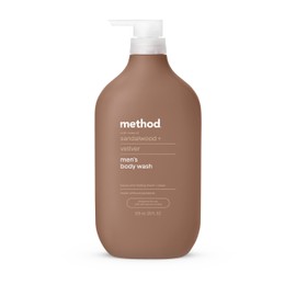 Method Men Body Wash, Sandalwood and Vetiver, Paraben and Phthalate Free, Quick-Lathering Cleansers, Cruelty Free, 28 oz