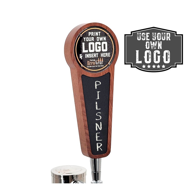 Custom Brew Gear Chalkboard Beer Tap Handle with Changeable Logo