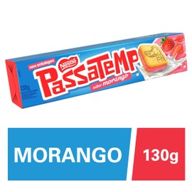 Passatempo Recheado sabor Morango 130 gr. - 2 Pack / Strawberry Filled Cookie 4.58 oz. - 2 Pack.